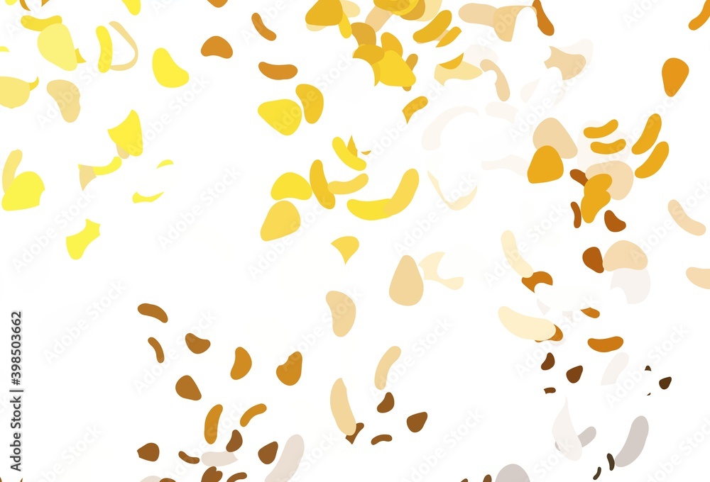 Light yellow, orange vector background with abstract forms.