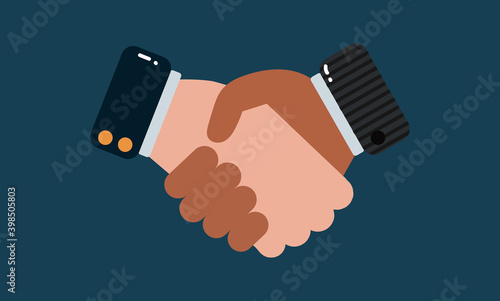 handshake illustration,Hands shaking illustration, Partnership icons,Business deal or agreements icons.