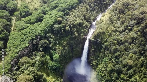 Aerial view over Akaka Falls State Park, Hawaii Big Island photo