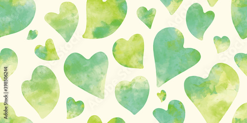Watercolor heart background. Seamless pattern. Vector.
水彩ハートのパターン
