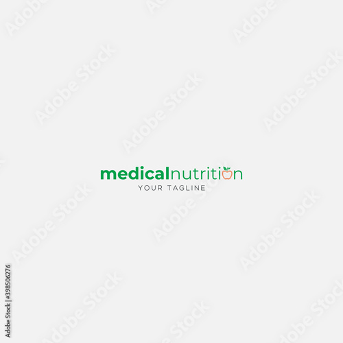 medical nutrition logo, vitamins and supplement logo