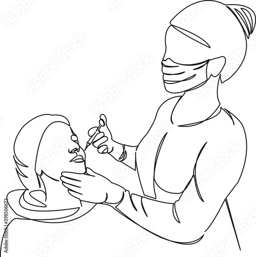 woman injections beauty injections