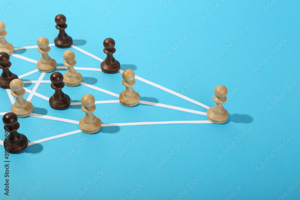 Obraz premium links or connection concept in abstract community