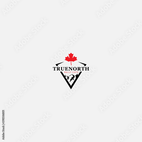 badge true north Canadian mountain logo
