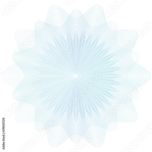 Vector Guilloche elements for certificate or diploma and currency design