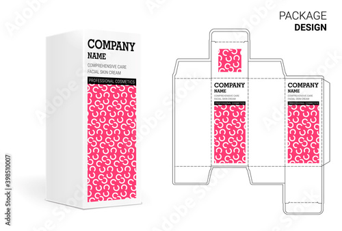 Cosmetic packaging design. Cut.
