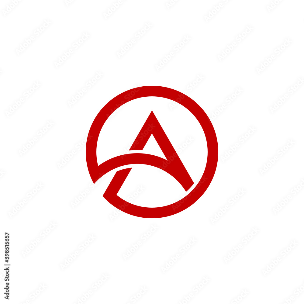 letter A in red for the logo letter A in red for the logo