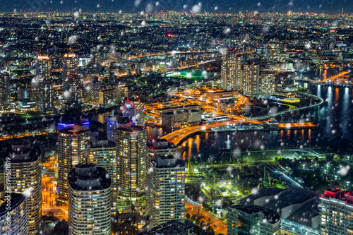 神奈川県 横浜ランドマークタワーからの夜景