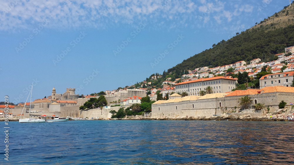 Dubrovnik, Croatia. The city seen from the sea.