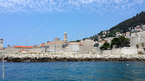 Fototapeta Naklejka Na Ścianę i Meble -  Dubrovnik, Croatia. The city seen from the sea.