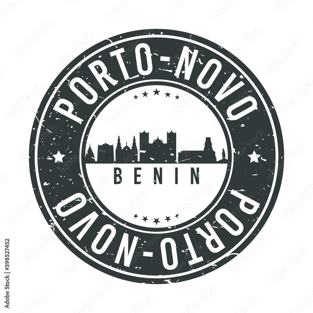 Porto-Novo, Benin Skyline Stamp. Round Postmark Icon City Design. Vector Landmark Travel Badge. Porto-Novo, Benin Skyline Stamp. Round Postmark Icon City Design. Vector Landmark Travel Badge.