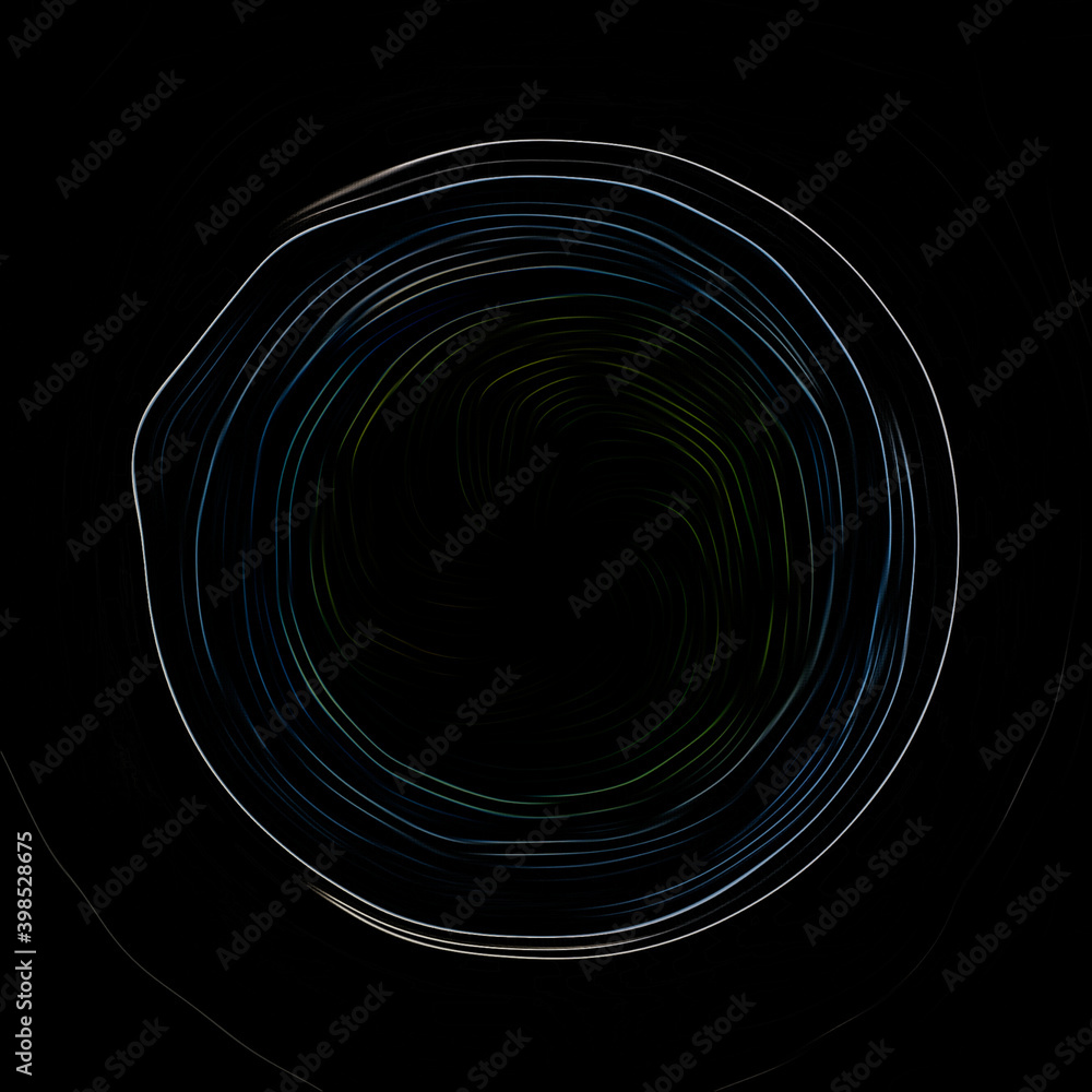 Obraz premium fractal burst background, black and white spiral, abstract background of colorful geometric shaped decorative pattern, canvas art drawing, graphic design illustration wallpaper