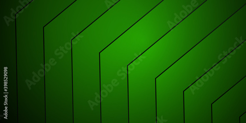 Fototapeta Naklejka Na Ścianę i Meble -  Dark green black tech metal abstract background for wide banner with arrow shape
