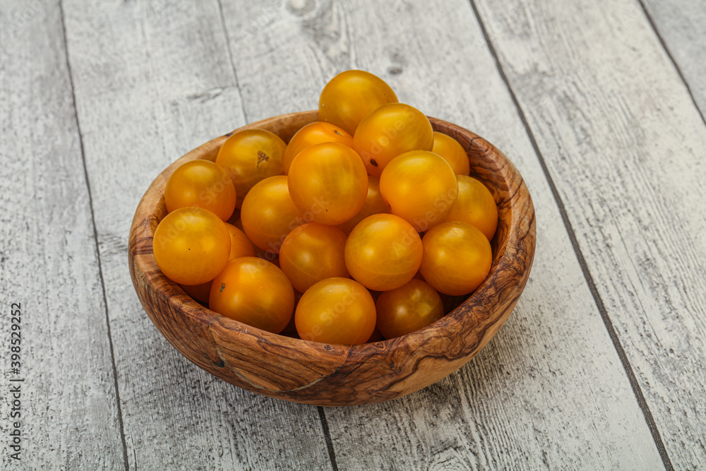 Fresh yellow cherry tomato heap Fresh yellow cherry tomato heap