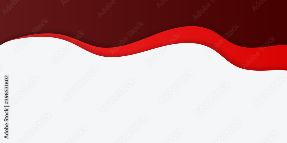 Naklejka premium Red white paper cut background