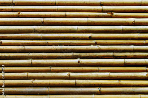 Bamboo wall. Japanese style texture. Asian design background. Bamboo stick pattern.