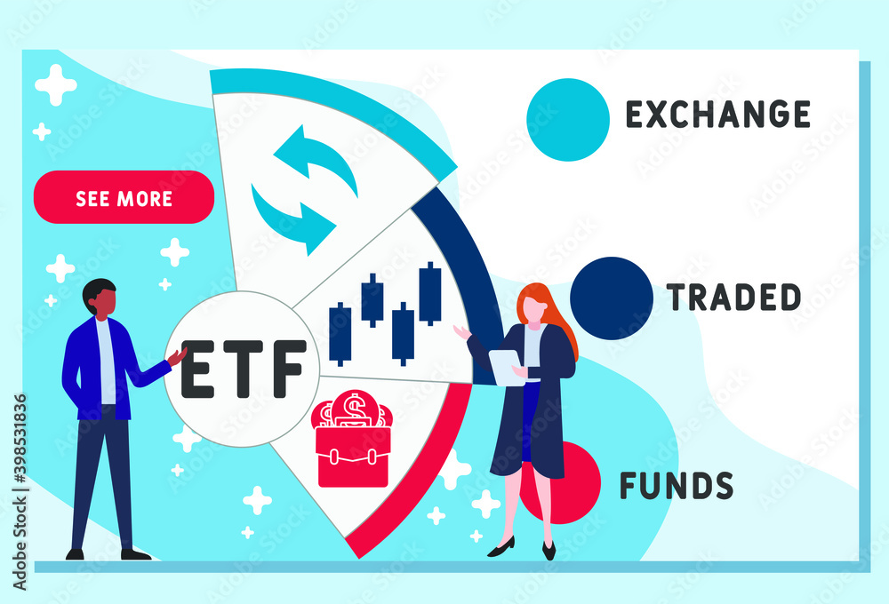 Vector website design template . ETF - Exchange Traded Funds illustration for website banner, marketing materials, business presentation, online advertising. Vector website design template . ETF - Exchange Traded Funds illustration for website banner, marketing materials, business presentation, online advertising.
