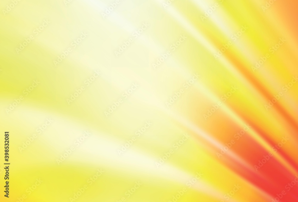 Light Red, Yellow vector blurred bright texture.