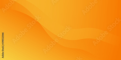 Abstract Yellow and orange warm tone background with simply curve lighting element vector