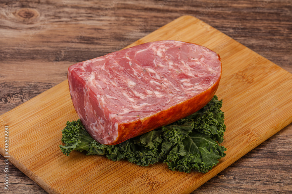 Beef ham piece over board Beef ham piece over board