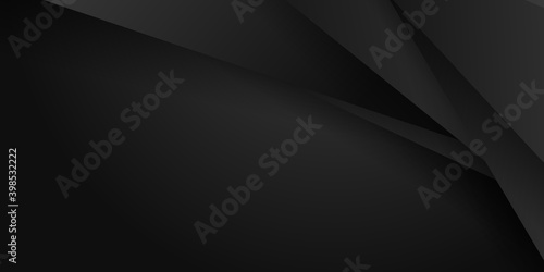 Black abstract background with dark triangle concept. Vector Illustration. 