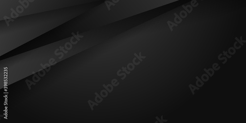 Black abstract background with dark triangle concept. Vector Illustration. 