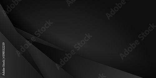 Black abstract background with dark triangle  concept. Vector Illustration. 