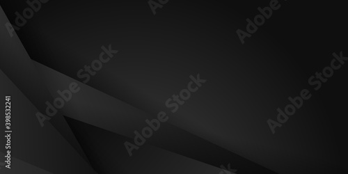 Black abstract background with dark triangle  concept. Vector Illustration.
