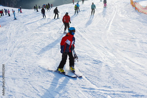 tourists of skiers and snowboarders, the largest ski resort in Eastern Europe