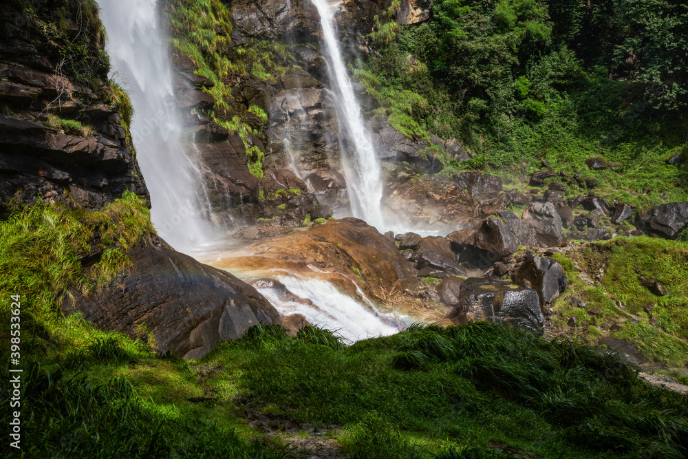Acquafraggia waterfalls in Valchiavenna valley, Italy Acquafraggia waterfalls in Valchiavenna valley, Italy