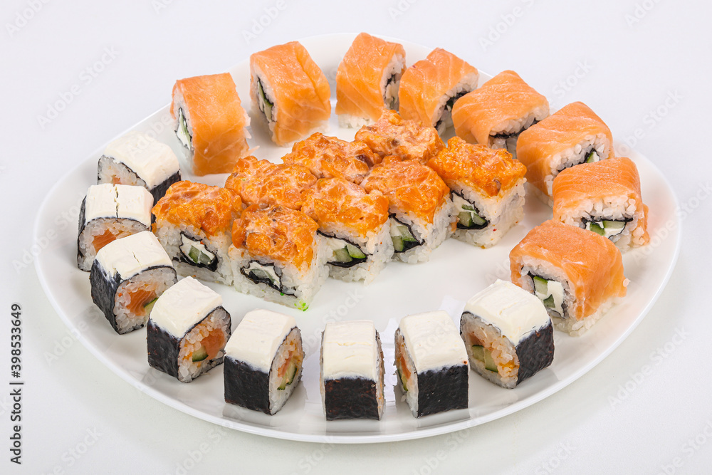 Japanese roll set with fish Japanese roll set with fish