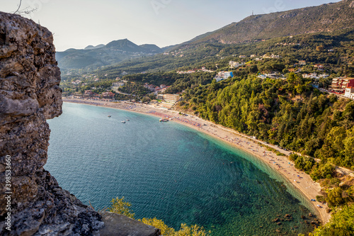 Greece, Preveza, Parga, Valtos Beach in summer