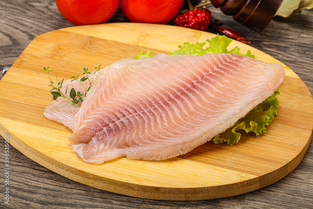 Raw tilapia fish for cooking Raw tilapia fish for cooking