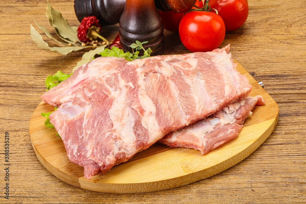Raw pork ribs for cooking Raw pork ribs for cooking