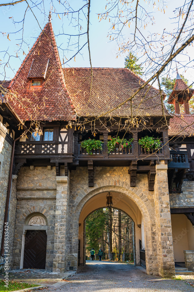 Historical entrance gate to village
