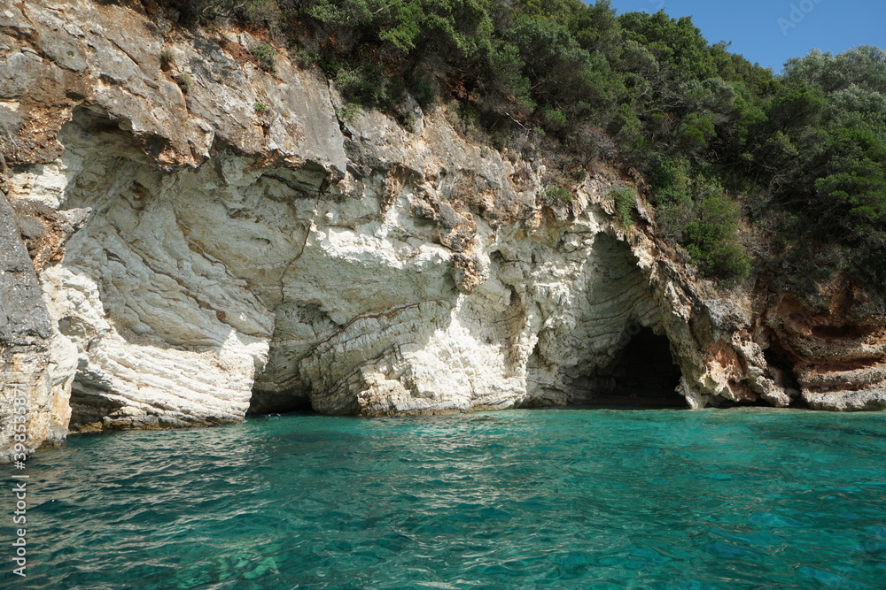 Fototapeta premium Paleiokaistritsa, greece, mediterranean, sea, seside, summer, corfu
