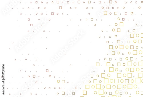 Light Yellow, Orange vector backdrop with dots, spots, cubes.