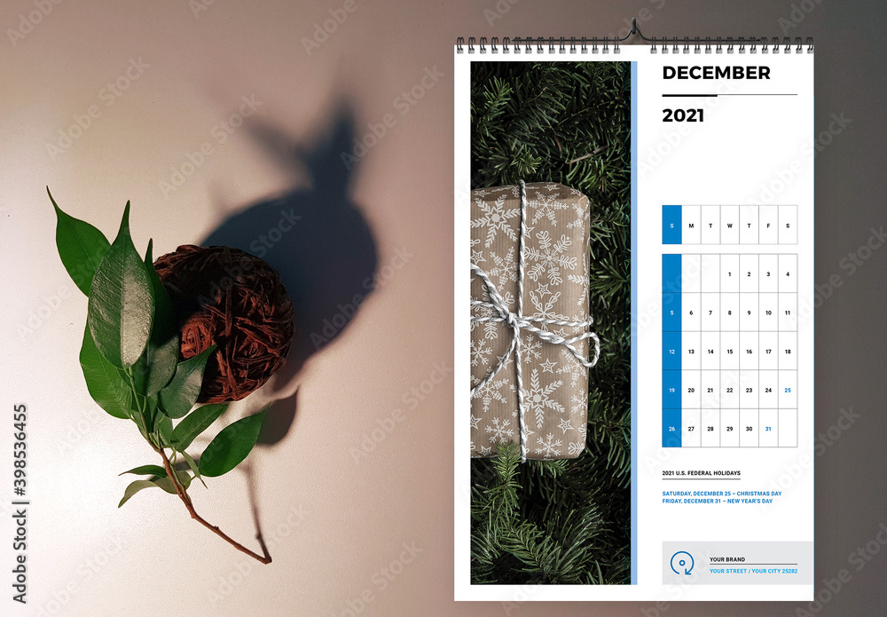 Wall Calendar Layout Stock Template | Adobe Stock