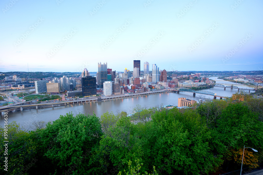 Cityscape of Pittsburgh, Pennsylvania, United States