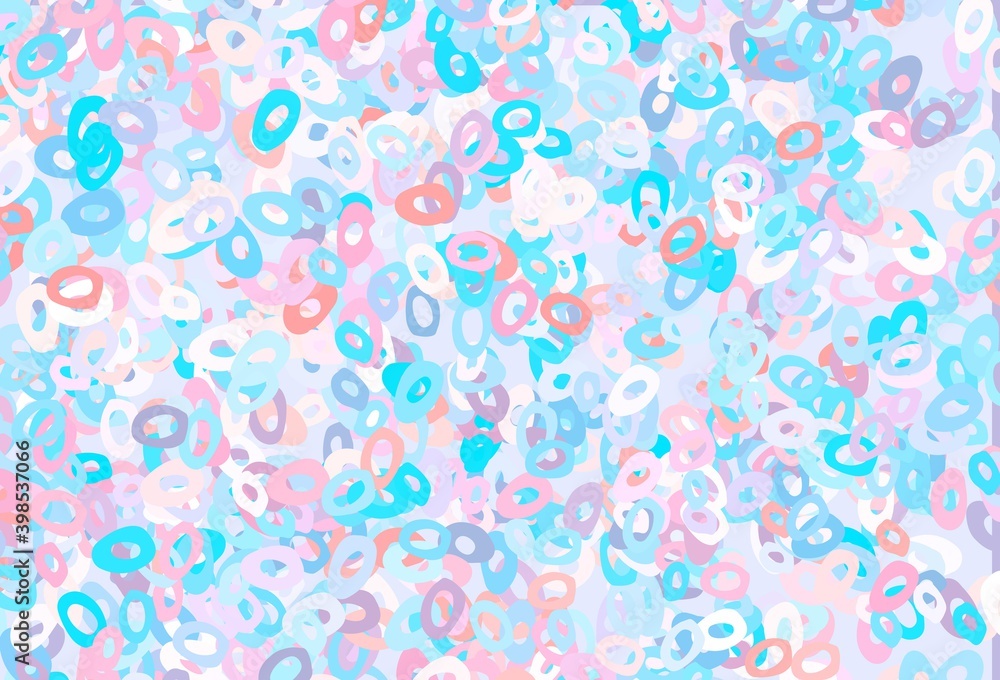 Light Blue, Red vector cover with spots. Light Blue, Red vector cover with spots.