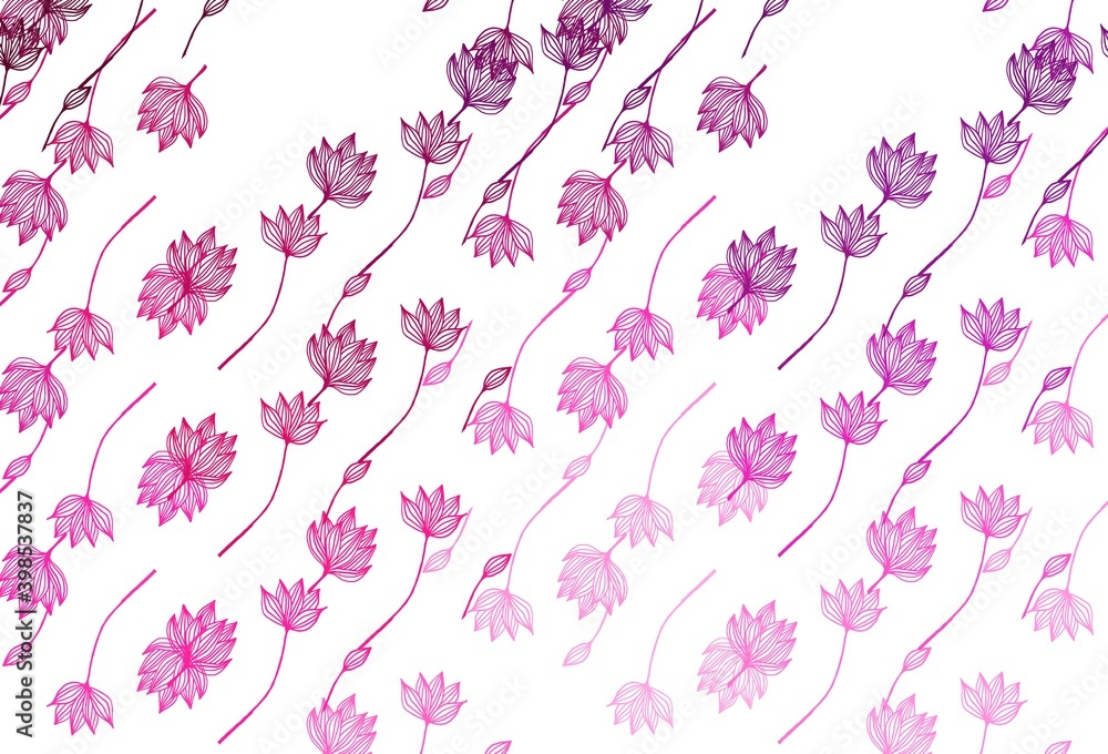 Fototapeta premium Light Pink vector sketch template.