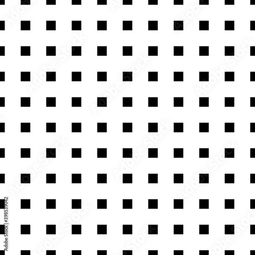 Square seamless background pattern from geometric shapes. The pattern is evenly filled with black rectangles. Vector illustration on white background