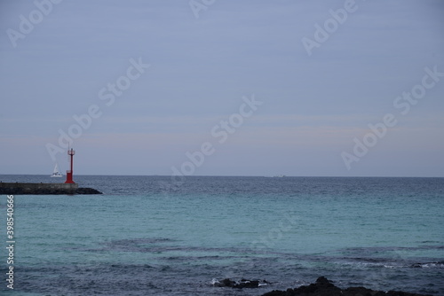 Kimnyeong Beach in Winter in Jeju, Korea.
