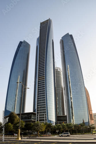 Some skyscrapers in a beautiful day. Abu Dhabi, United Arab Emirates.