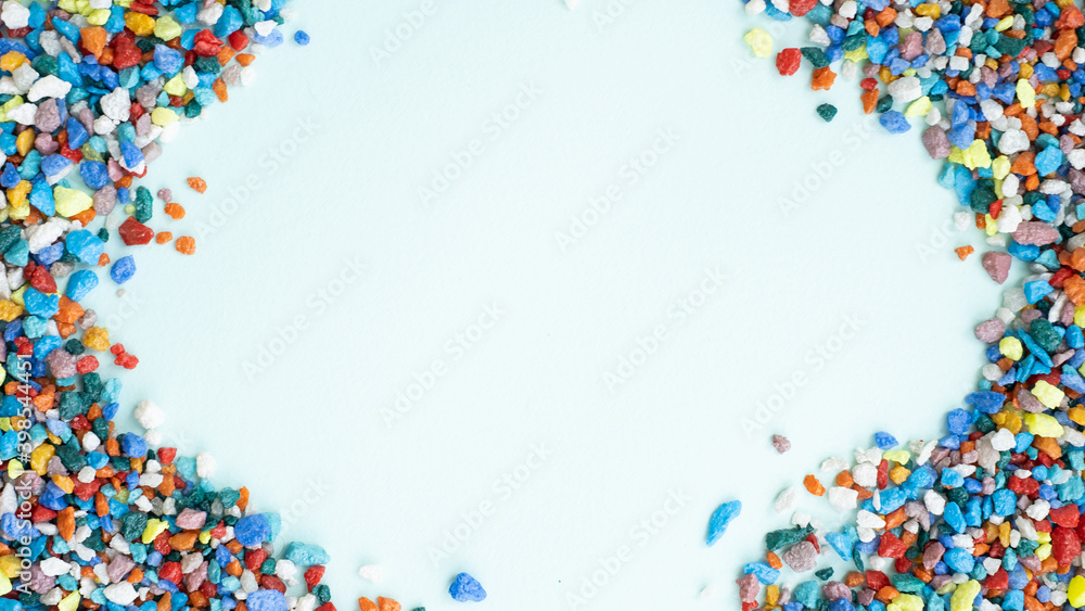 mock up background. empty space for your text. Colored stones. background small stones mock up background. empty space for your text. Colored stones. background small stones