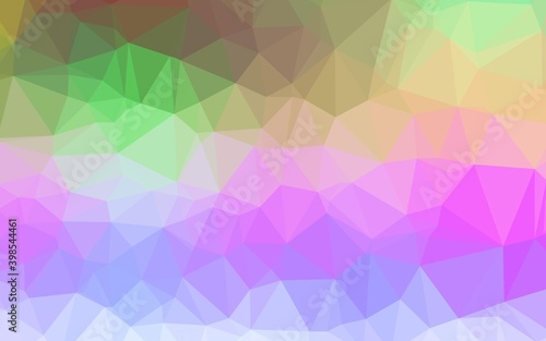 Light Multicolor, Rainbow vector polygonal pattern. Colorful abstract illustration with gradient. New texture for your design.