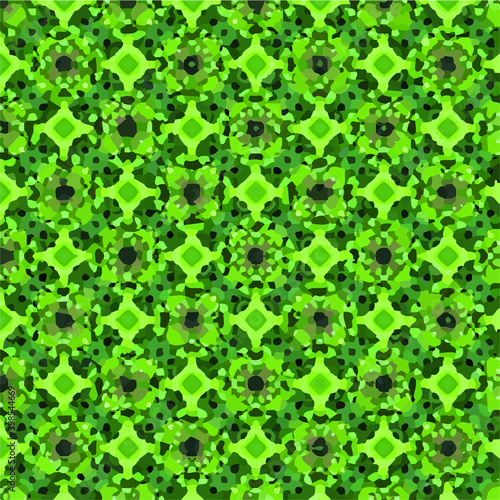 foliage geometric pattern with different shades of green