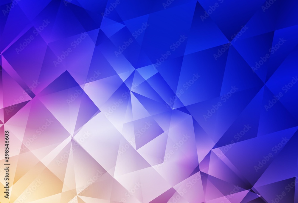Light Pink, Blue vector abstract polygonal pattern. Light Pink, Blue vector abstract polygonal pattern.