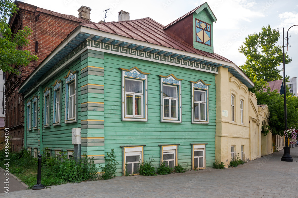 View of the street in the historical center of Kazan