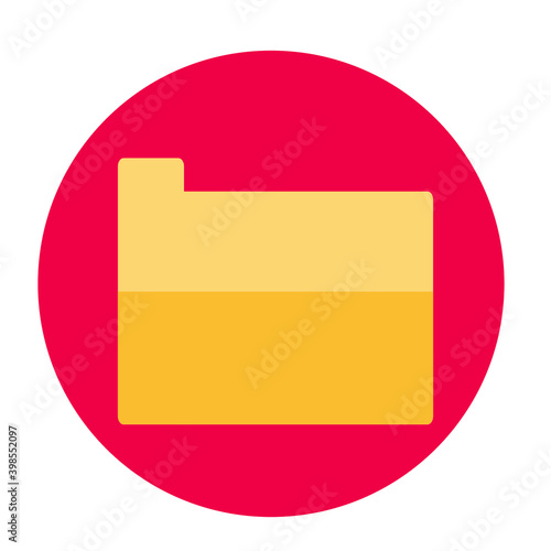 Free Download Flat color folder icon on red background. Fully editable. Royalty free.	
 - GFXLoad